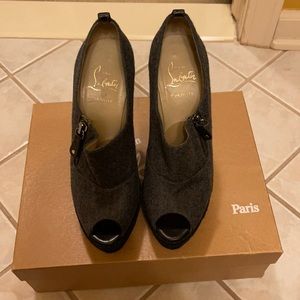 Christian Louboutin Grey Wedges